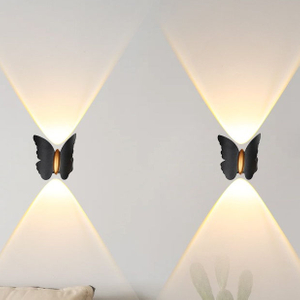 Applique murale LED en forme de papillon applique murale extérieure IP65 applique murale étanche pour décoration de jardin allée support lumière