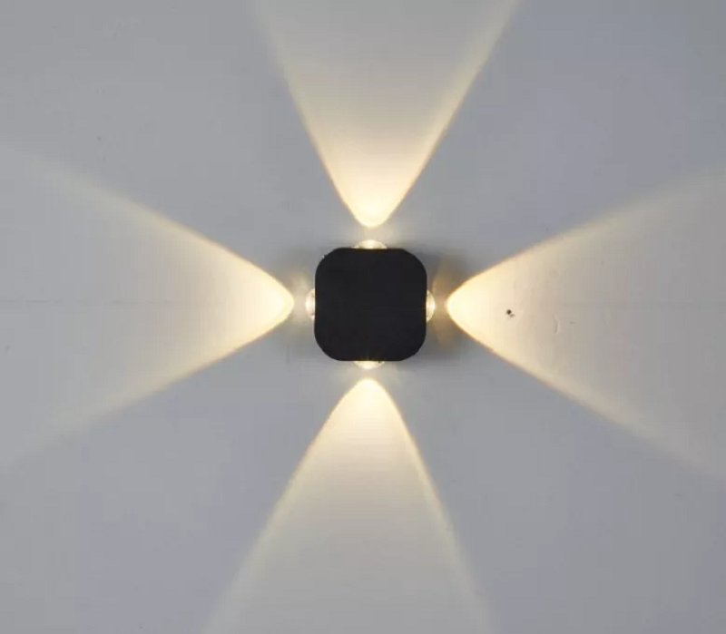 Applique murale extérieure étanche IP65 4W LED Applique murale en aluminium Applique murale de jardin LED