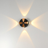 Éclairage Led extérieur monté en surface réglable Cube IP65, applique murale LED étanche extérieure applique murale noire et dorée