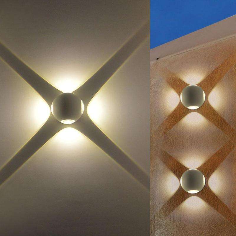4W Petite NOUVELLE Arrivée Boule Lumières Extérieure Vers Le Bas Lumière Multicolore Lumières Appliques Externes Luminaire LED Wandlamp LED Appliques