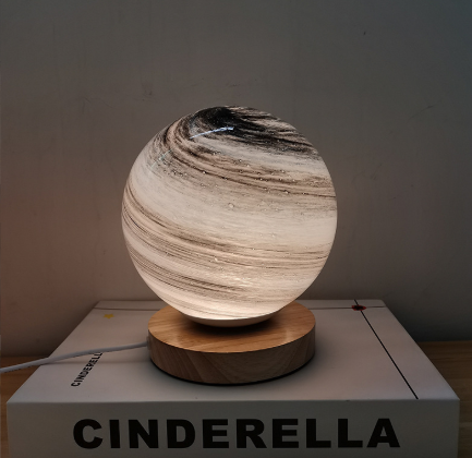 Planète lampe en verre lune Planète lampe décoration chambre chevet veilleuse Creative cadeau d'anniversaire rechargeable lampe de bureau lampe de table