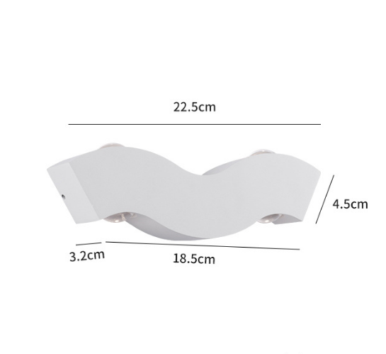 Nordic étanche IP65 4W applique simple led salon fond applique hôtel hall couloir éclairage haut et bas lumière