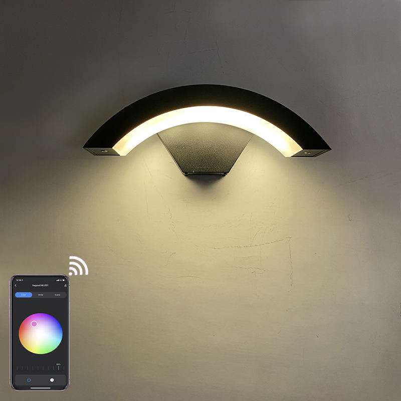 Tuya applique murale intelligente LED applique murale intelligente IP65 étanche applique murale décorative à la mode colorée