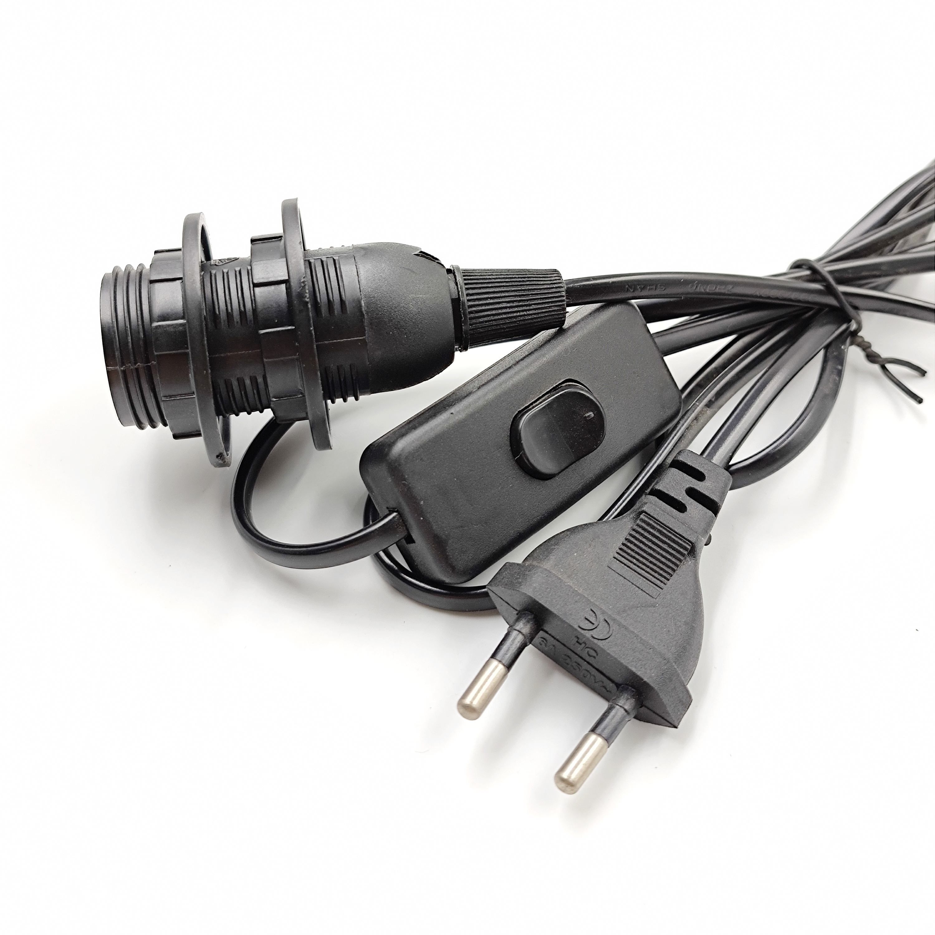 Prise de lampe de sel de l'himalaya prise de fil électrique prise EU AU US 303 interrupteur 301 interrupteur dimmable E14 E27 douille