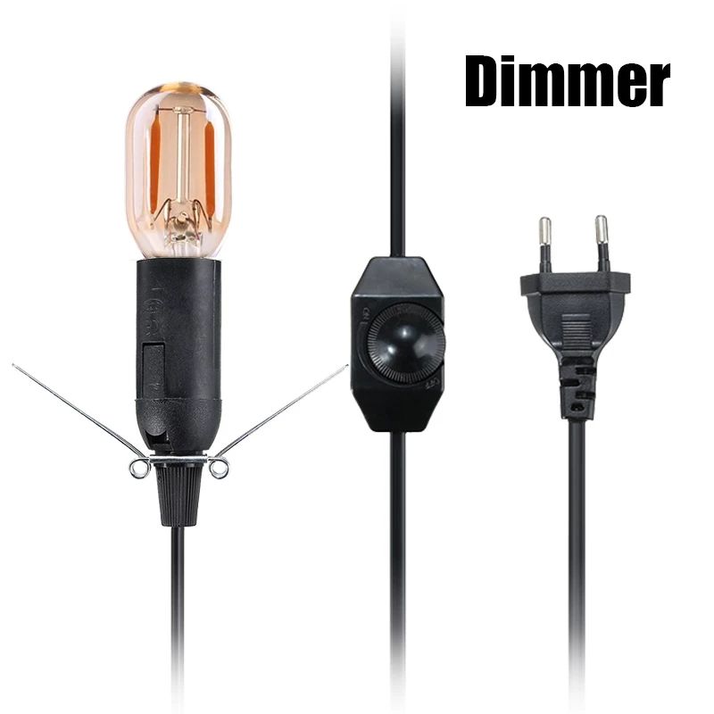 Lumière E14 301 gradateur cordon fil lumière prise de commutation puissance gradation bouton interrupteur 1.8 m ligne câble lampe à LED ue US Plug modèle