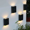 Lèche-mur solaire extérieur étanche haut et bas éclairage lampe Villa décorative jardin applique murale