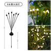 Lampe solaire Firefly Lampe solaire d'herbe led lumière solaire Lumières de paysage décoratives de jardin extérieur multi couleurs changeantes lumières de fleurs à LED à énergie solaire pour la cour