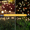 Lampe solaire Firefly Lampe solaire d'herbe led lumière solaire Lumières de paysage décoratives de jardin extérieur multi couleurs changeantes lumières de fleurs à LED à énergie solaire pour la cour