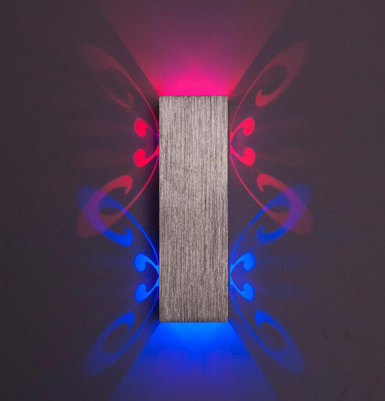 Lampe en aluminium de haute qualité 6W applique murale pour intérieur 2W papillon appliques avec télécommande veilleuse led mur de chevet 