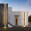 Applique murale étanche rectangulaire en aluminium de jardin moderne à LED
