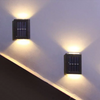 Applique murale de charge solaire extérieure étanche IP65 haut et bas applique murale d'escalier solaire LED veilleuse