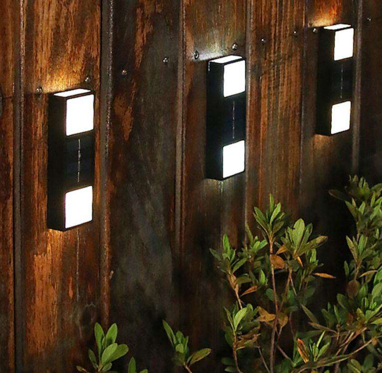 6LED applique solaire IP65 extérieur étanche cour lumière jardin villa extérieur mur lavage lampe applique murale