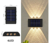 4LED 6LED haut et bas applique murale solaire décoration extérieure jardin cour maison applique murale étanche lumineuse extérieure