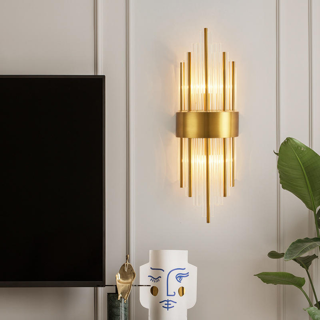 L'éclairage intérieur domestique moderne LED applique murale linéaire est applicable aux lampes murales de chambre à coucher et de salon lampes de luxe pour la maison