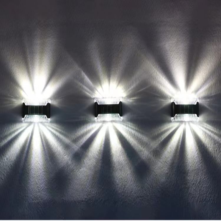 Transparent haut et bas solaire applique extérieure étanche ménage jardin terrasse balcon atmosphère décor lumière
