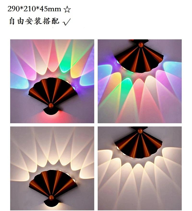 Nouveau Style 8W noir or nordique personnalité applique Simple Led salon fond rond applique hôtel minimaliste