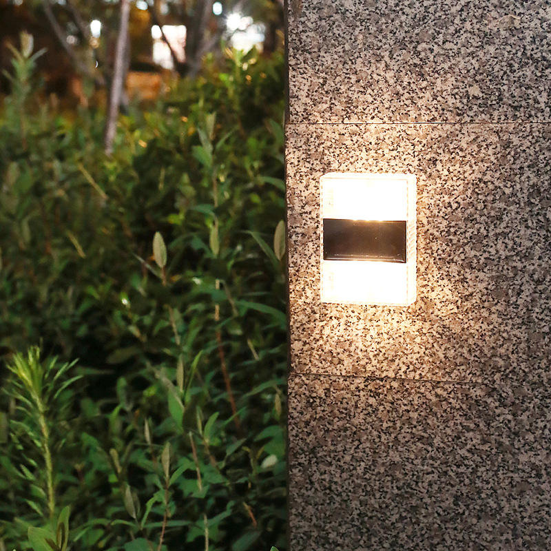 6LED solaire Transparent applique veilleuse extérieure IP65 lumière étanche pour la décoration de la maison cour lumière