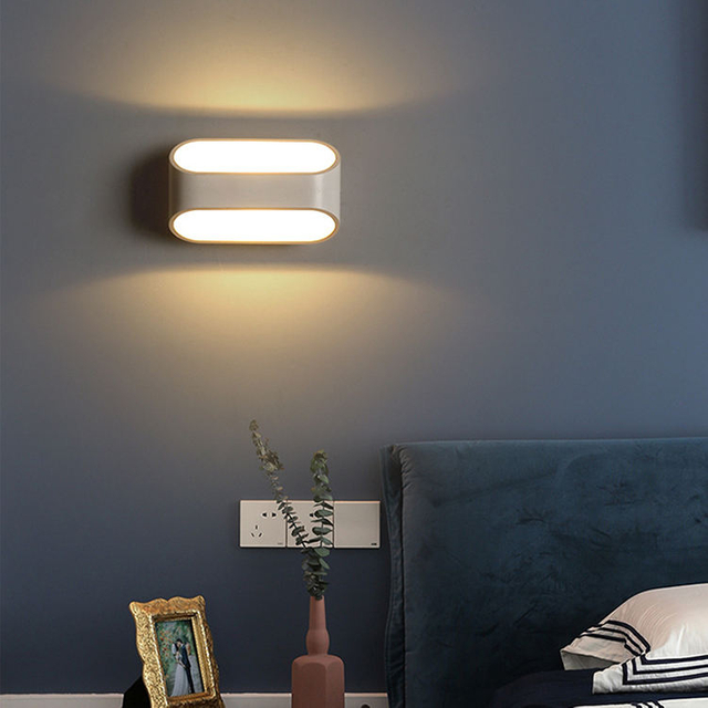 Nouveau blanc aluminium 5W RGB applique murale haut et bas intérieur Wandlamp bricolage couleur avec contrôleur intérieur applique murale RGB applique murale