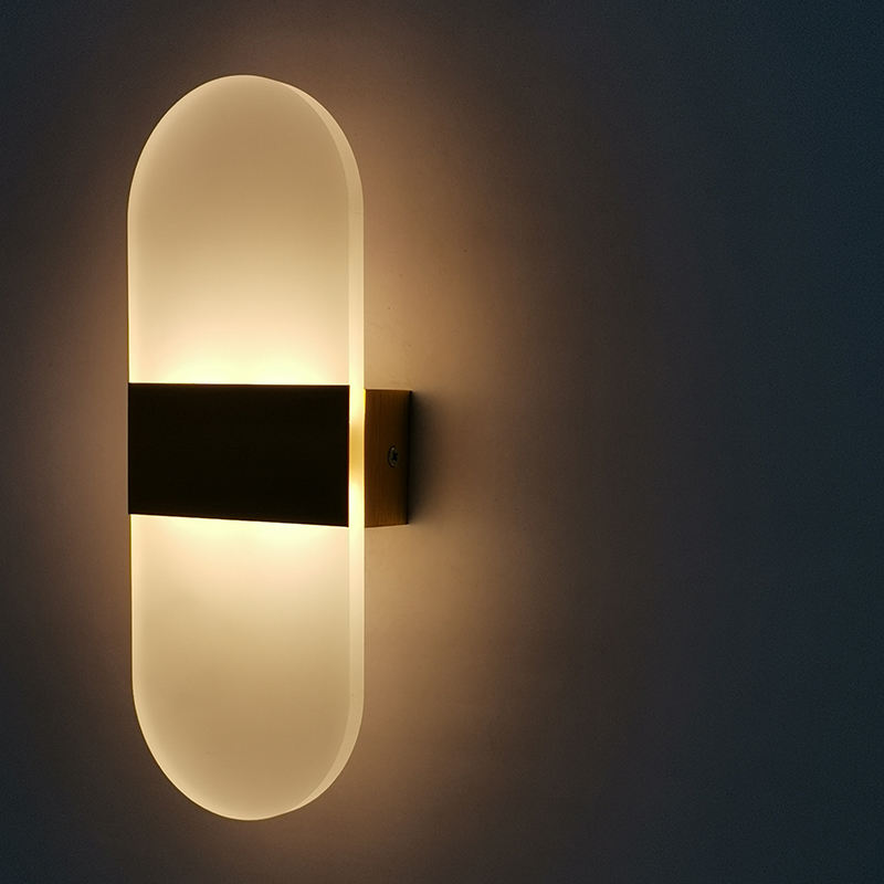 6 w acrylique applique murale touches de piano applique murale pour salon salle de bain chambre lumière Luminaire 85-265 V veilleuse