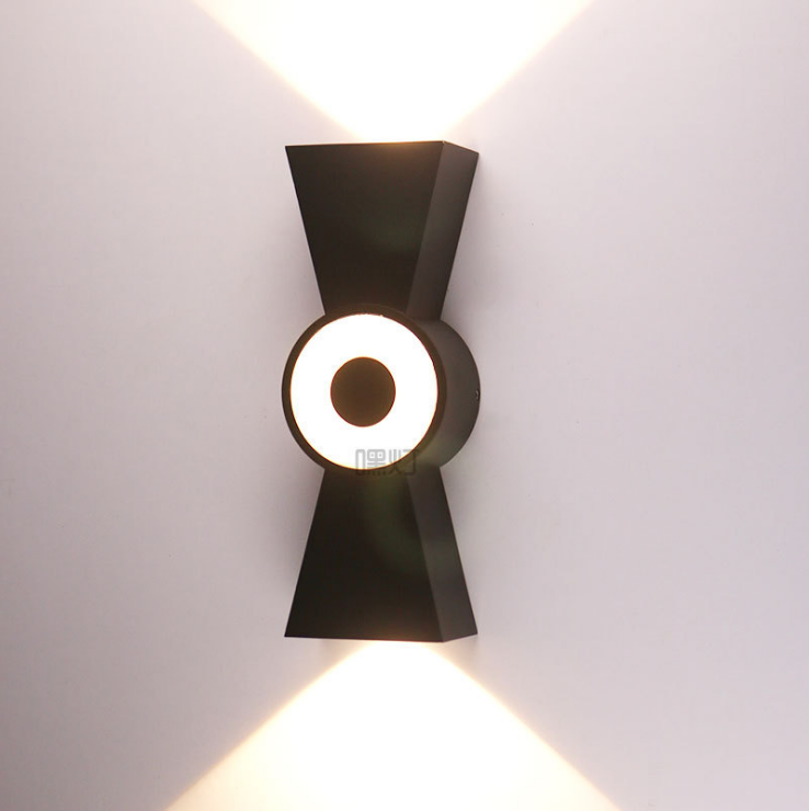6W Led étanche extérieur haut et bas éclairage jardin corne forme IP65 loft applique extérieure led applique murale moderne