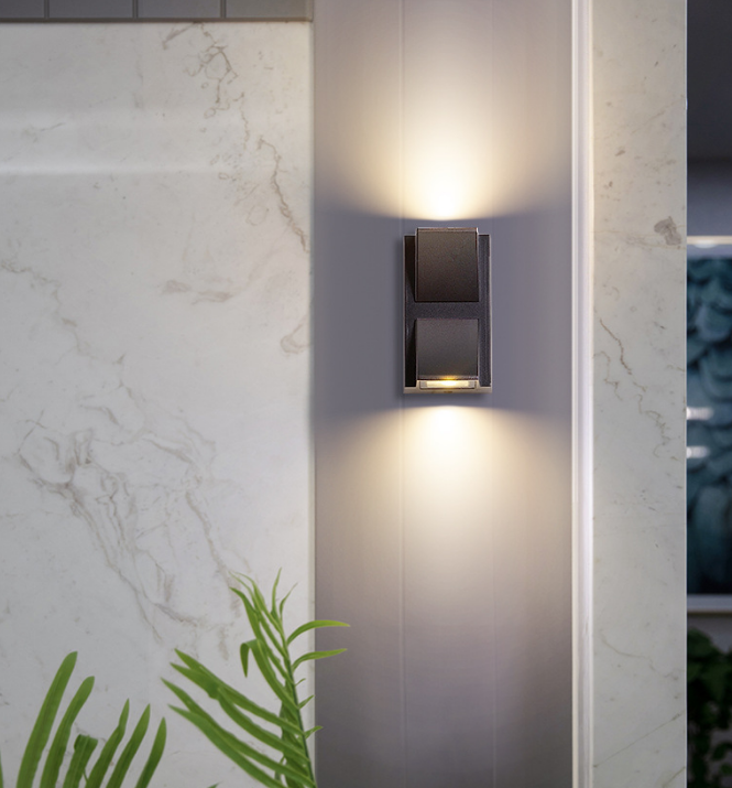 5W 12W lampe à LED éclairage extérieur étanche applique murale moderne en aluminium haut et bas led applique murale extérieur jardin cour porche lumière