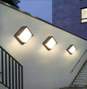 Étanche Led Mur Lampe Jardin Décoration Extérieure Porte D'entrée Éclairage Applique AC85-260V Luminaire Noir Abat-Jour Luminaire