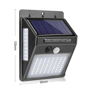 100 LED lumière solaire lampe solaire extérieure PIR capteur de mouvement applique murale étanche solaire alimenté lumière du soleil pour la décoration de jardin