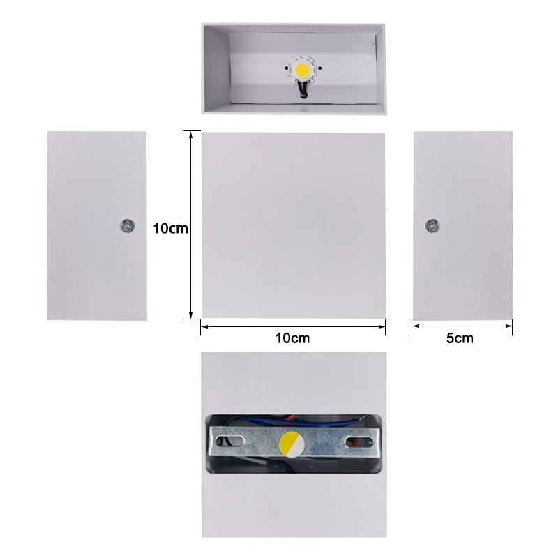 Applique Murale En Aluminium Led Intérieur Et Extérieur Applique Murale De Chevet Décorative Émettant De La Lumière Simple