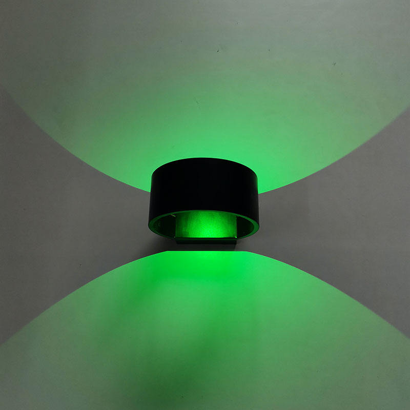 Moderne 3W 7W LED wandlamp RGB aluminium rond LED haut et bas applique murale lampes de chevet chambre