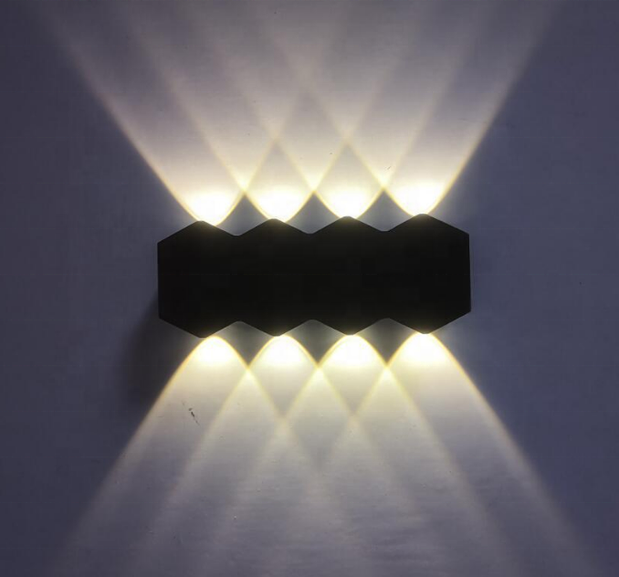 Moderne mur LED lumière haut et bas éclairage Cube applique lampe luminaire montage intérieur extérieur maison chambre chambre hôtel éclairage décoration