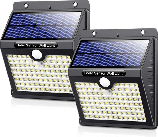 Lampe Solaire Extérieure avec Détecteur de Mouvement - 97 LED - Lumière Blanche - Éclairage Solaire de Jardin - IP65 Étanche - Pour Jardin / Applique