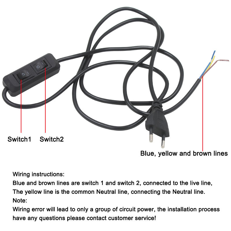 EU US UK E27 cordon d'alimentation ampoule support de Base câble d'extension lampe à LED fil interrupteur prise électrique convertisseurs de prise 110v 220v