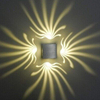 3W aluminium fantaisie RVB avec applique murale contrôleur pour galerie d'art décoration balcon avant applique murale led 