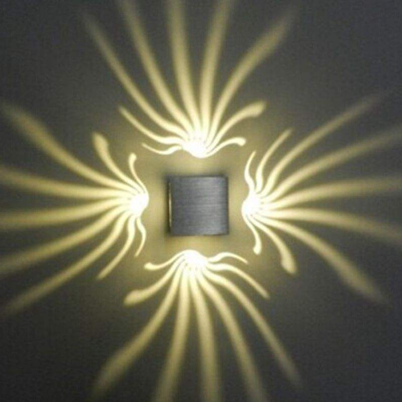 3W aluminium fantaisie RVB avec applique murale contrôleur pour galerie d'art décoration balcon avant applique murale led 