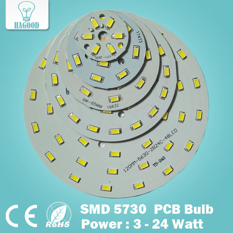 3W 5W 7W 9W 12W 15W 18W 20W 24W 5630/5730 luminosité SMD panneau lumineux panneau de lampe à LED pour plafond PCB avec LED