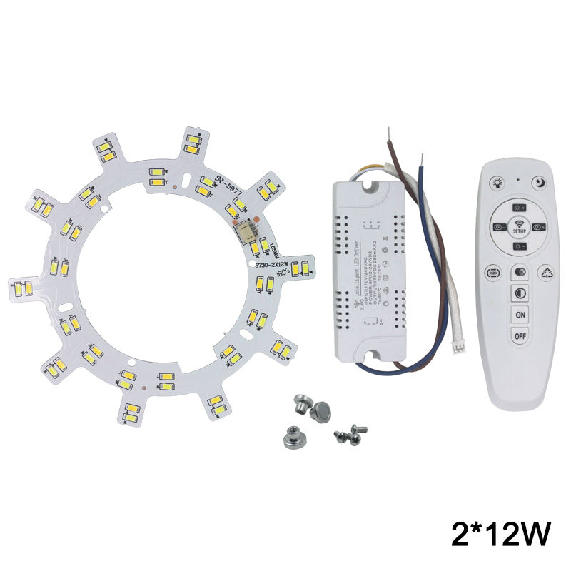 Plafonnier LED 2x24W 2.4G WIFI télécommande de contrôle de connexion de téléphone portable pour plafonnier de cuisine de salon