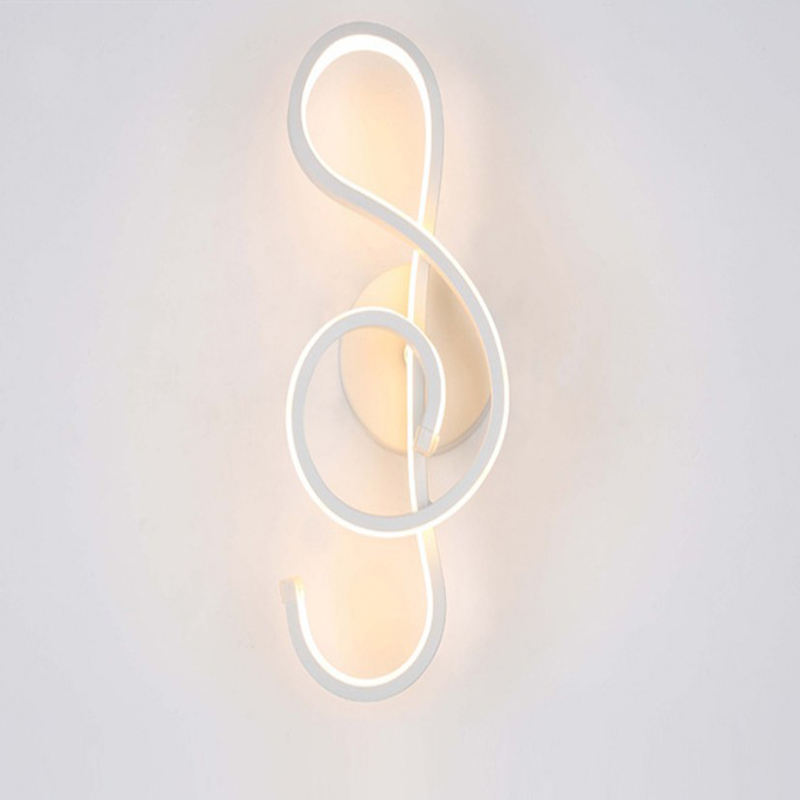 Note de musique Moderne Style Minimaliste En Aluminium Décoratif LED Applique Murale Creative Chambre Salon Couloir Allée Applique Murale