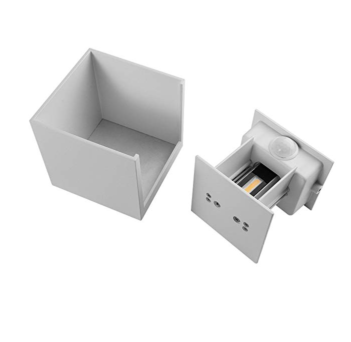 Cube Motion Sensor Haute Qualité LED Applique Murale 12W Blanc Réglable Extérieure IP65 Étanche Pour Intérieur Salon