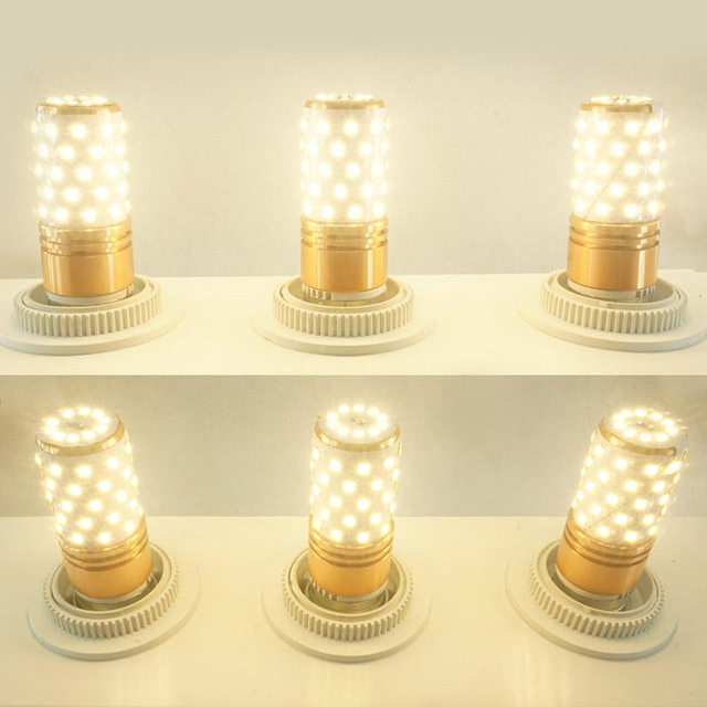 E14 E27 12W 16W Ampoule LED Maïs SMD2835 Ampoule LED 220V 3 Températures de Couleur LED Intégrées Bougie Lumière Projecteur