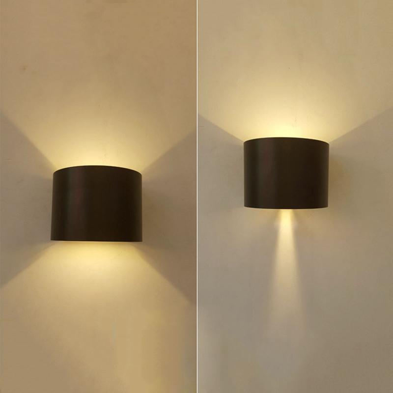 Conception de demi-cercle étanche led applique murale 6W éclairage extérieur avec luminaires à prix direct usine appliques lampe applique