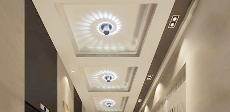 Applique murale de plafond poreux rgb LED montée au plafond avec télécommande pour la cour intérieure d'applique de lumière de barre de restaurant, nouvelles