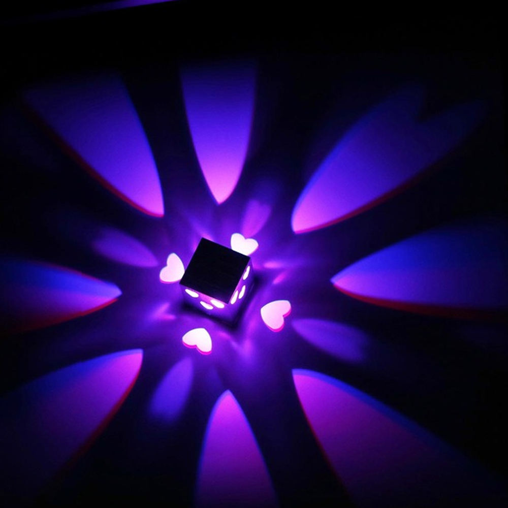LED amour coeur 3W RGB télécommande intérieur applique pour maison chambre escalier Foyer décoration Izakaya Decorateur beauté chambre