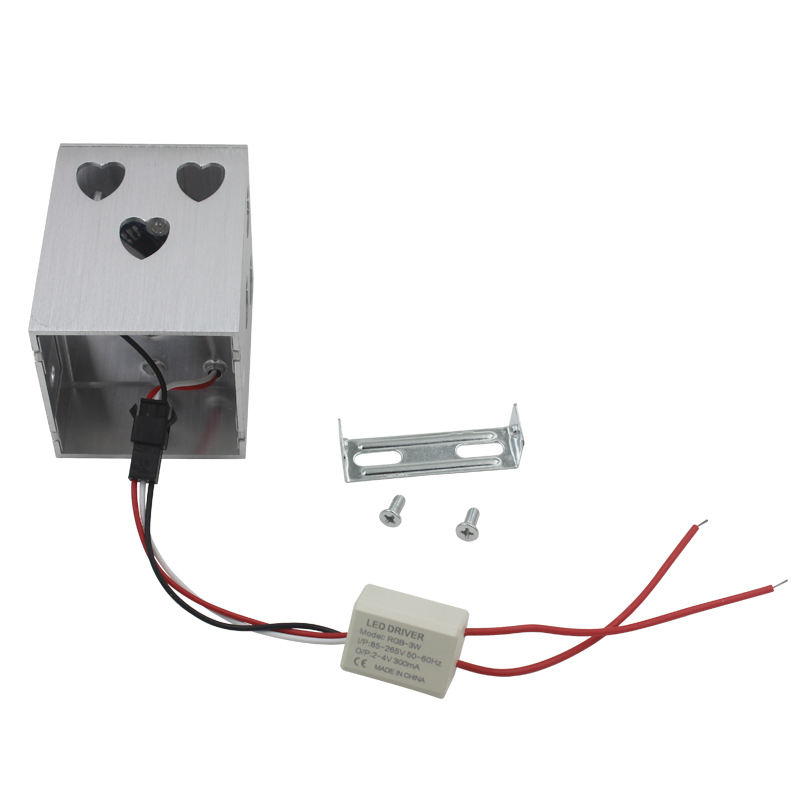 LED amour coeur 3W RGB télécommande intérieur applique pour maison chambre escalier Foyer décoration Izakaya Decorateur beauté chambre
