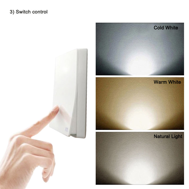 LED wandlamp éclairage domestique moderne décoration applique murale tricolore 2.4G gradation télécommande lumières en aluminium
