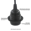 1.8 M cordon d'alimentation câble E27 suspension support de lampe EU Plug 303 interrupteur 250V 4A pour lampe suspendue douille d'ampoule LED ménage approprié