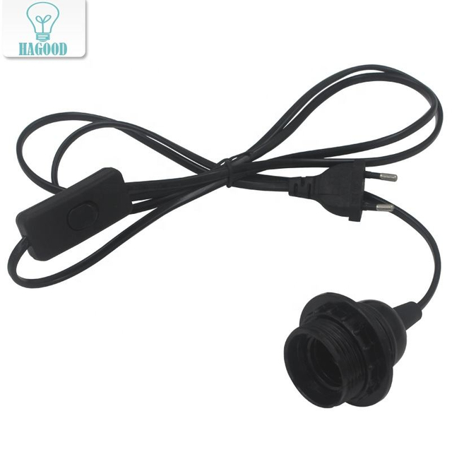 1.8 M cordon d'alimentation câble E27 suspension support de lampe EU Plug 303 interrupteur 250V 4A pour lampe suspendue douille d'ampoule LED ménage approprié
