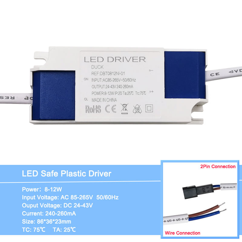 1-36W LED transformateurs d'éclairage alimentation AC100-240V haute qualité LED adaptateur de pilote à courant constant 300mA pour lumières LED