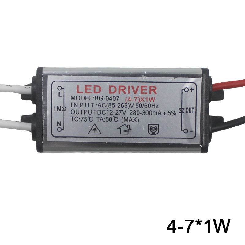 1-12W IP65 étanche lumière LED pilote AC85-265V DC3-43V LED transformateur adaptateur d'alimentation pour lampe à LED extérieure/puces