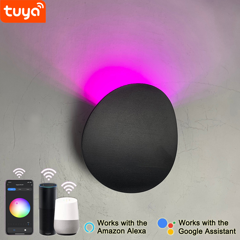 9W applique lampe intelligente led applique murale extérieure Tuya app contrôle applique extérieure étanche lumière réglable couleur réglable