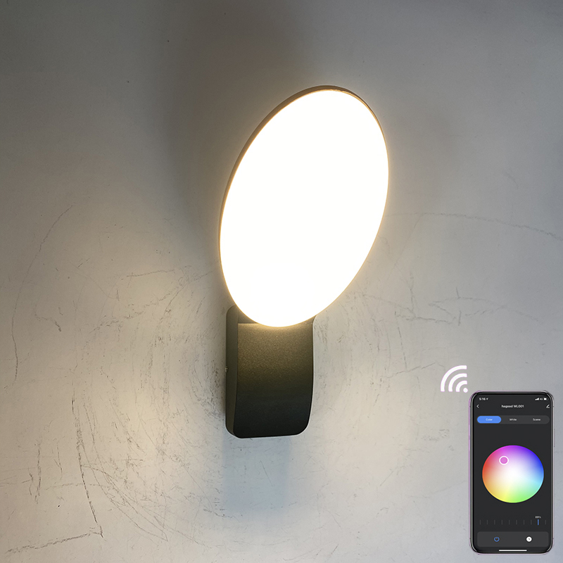 9W applique murale intelligente lampes intelligentes lumière led contrôle de l'application lumière led contrôle de l'application éclairage contrôlé par l'application Tuya App applique extérieure téléphone portable applique murale télécommandée
